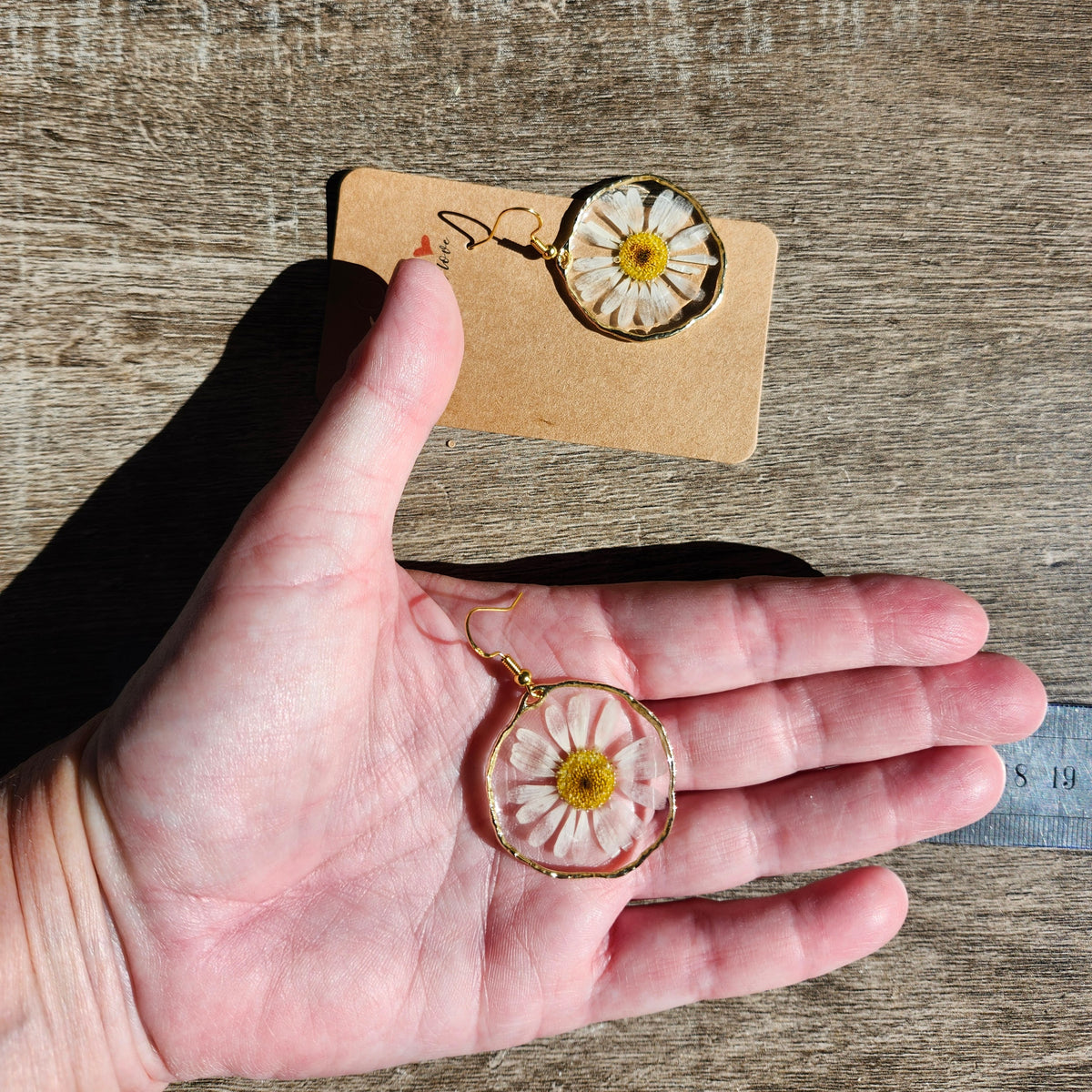 Boucles d'oreilles camomilles sauvages